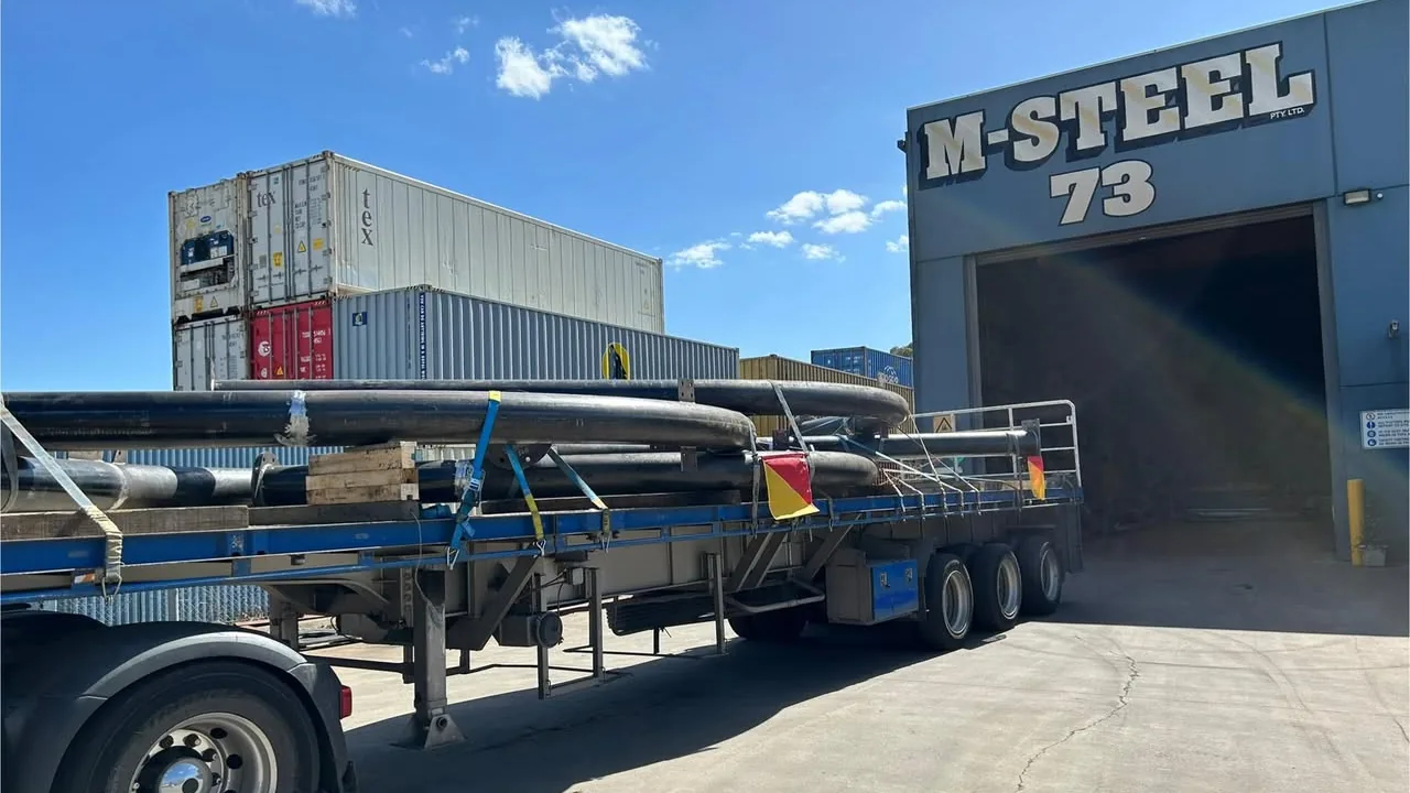 M-Steel Dandenong South factory exterior with truck